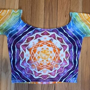 Colorful Tie-Dye Women's Crop Top